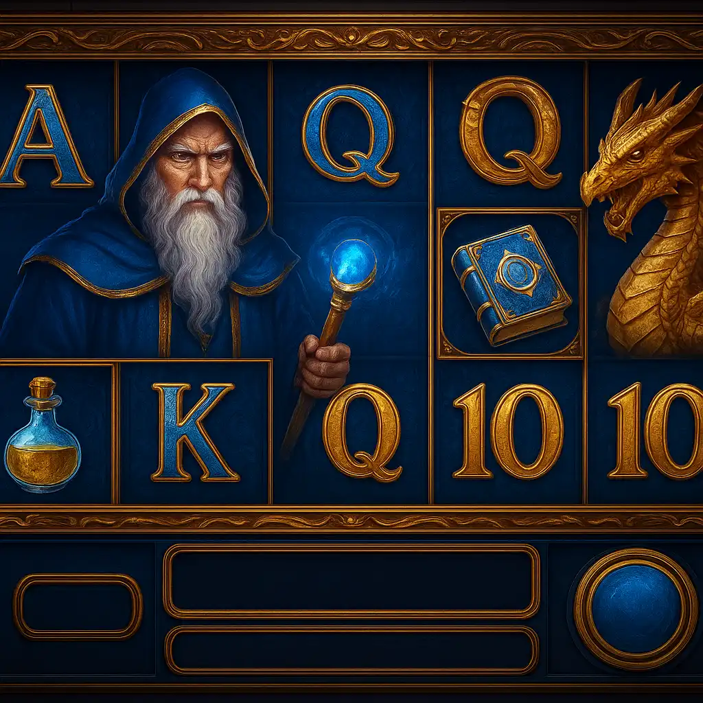Rise of Merlin slot game screen